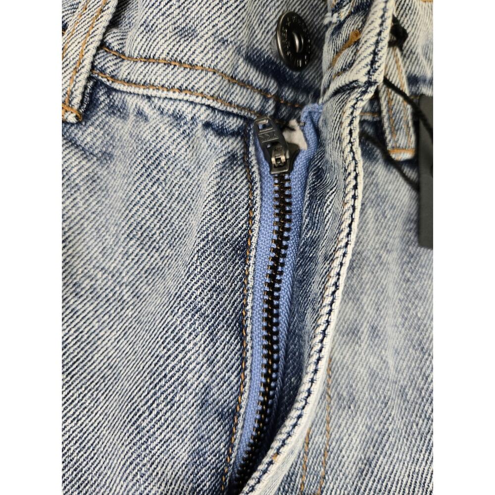 Playboy X Pleasures Black Leather Bunny Applique Denim Jeans Men’s Size 28 RARE - Picture 9 of 13